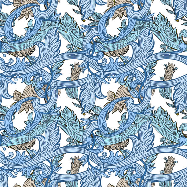 istock Seamless pattern baroque abstract.Vintage floral victorian ornamental 1188304425