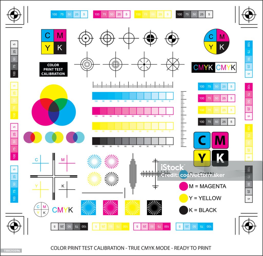 Kleur Meng Schema Of Kleur Print Test Kalibratieconcept Stockvectorkunst En Meer Beelden Van Cmyk - Istock