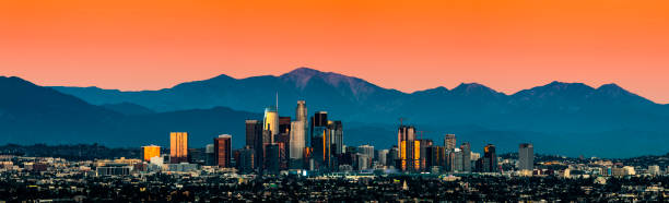 istock Los Angeles Skyline at sunset classic view 1188321426