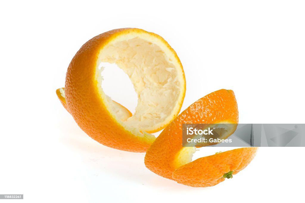 Casca de laranja - Foto de stock de Branco royalty-free