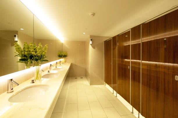 istock Luxurious bathroom at department store. 1188333341