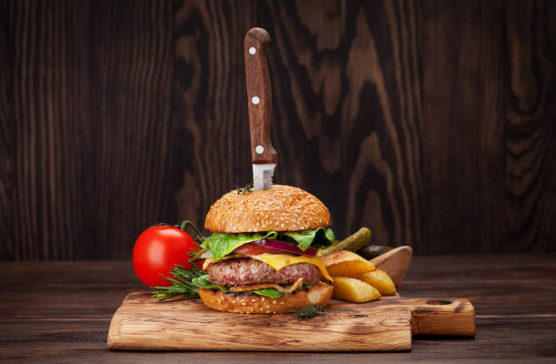 istock Tasty grilled home made burger 1188333615