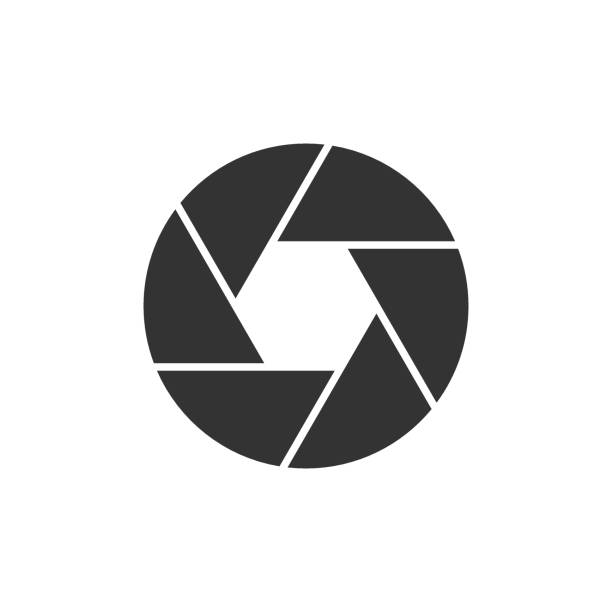 istock Camera diaphragm icon in flat style. Lens sign vector illustration on white isolated background. Photo snapshot business concept. 1188341611