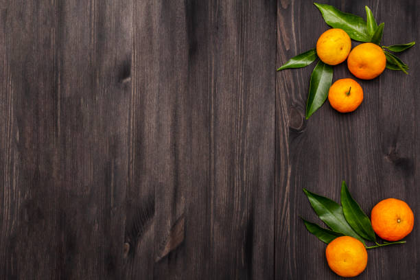 istock Fresh ripe tangerines with leaves 1188342309