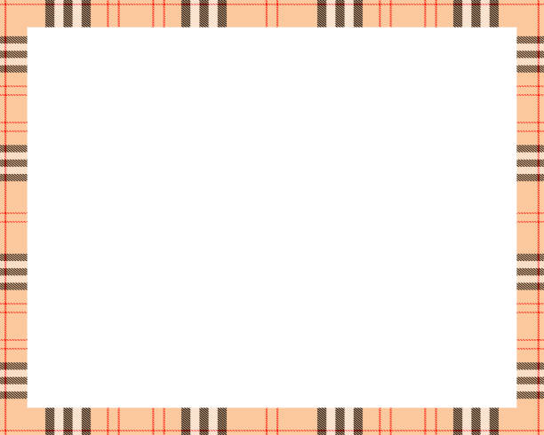 illustrazioni stock, clip art, cartoni animati e icone di tendenza di bordi rettangolo e vettore fotogrammi. - white background plaid isolated on white bright