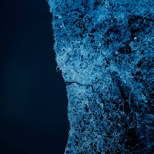istock Porto Portugal 3D Render Map Blue Top View Oct 2019 1188344744