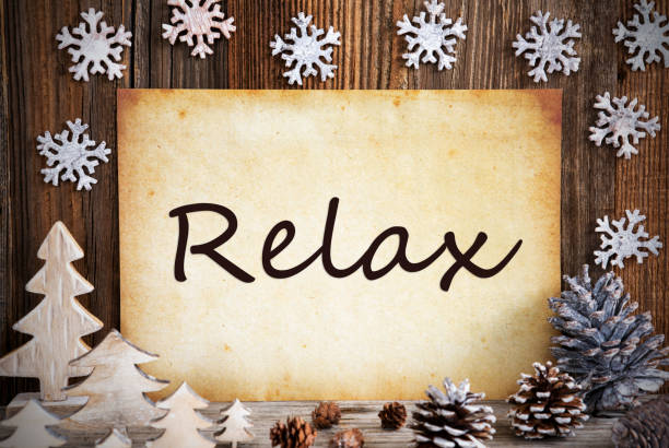 istock Old Paper With Christmas Decoration, Text Relax 1188347912