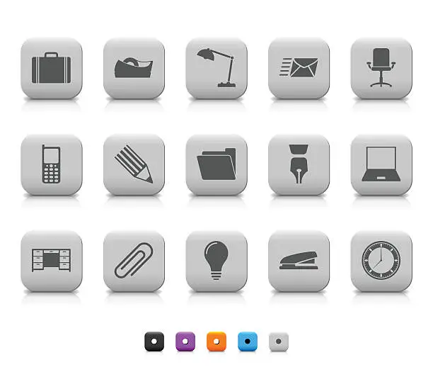 Vector illustration of Office icons