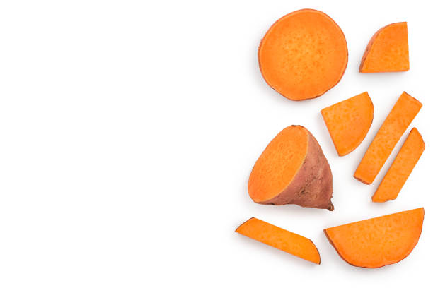 istock Sweet potato isolated on white background with copy space for your text. Top view. Flat lay. 1188360710