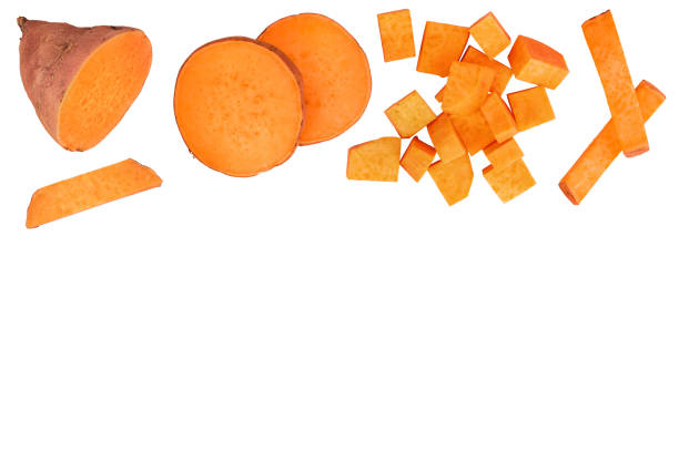 istock Sweet potato isolated on white background with copy space for your text. Top view. Flat lay. 1188360720