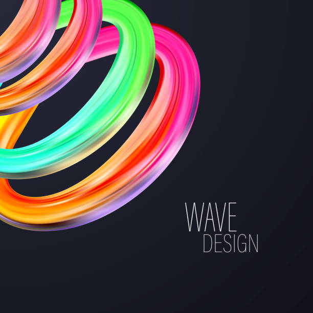 istock 3d abstract fluid design. Colorful modern background with twisted brush stroke, smear waves, paint splash curl, splatter. 1188363125