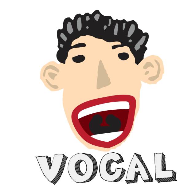 a songwriter. Pictures for use in invitation design, greeting cards, sales advertising, product printing, etc. korea singer stock illustrations