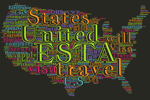 United States map word cloud on the isolated background