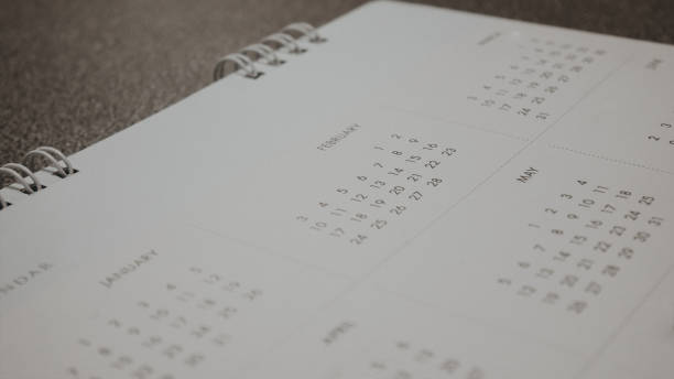 istock Close up calendar on wood table in planning concept. 1188370829