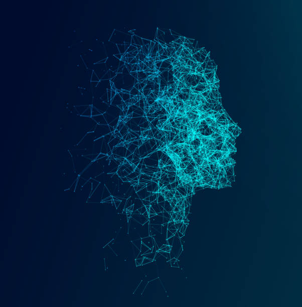 Artificial Intelligence concept.  Creative brain concept background. Vector science illustration. vector art illustration