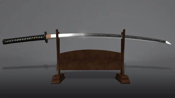 Samurai Sword Japanese Katana On A Stand Bushido