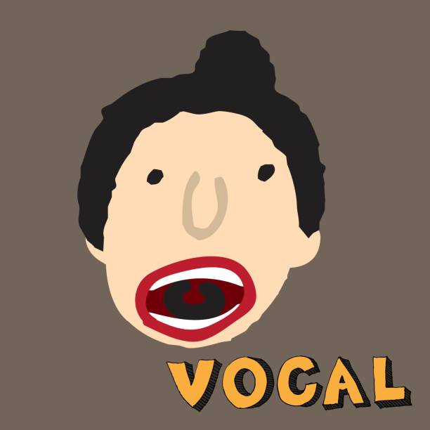 a songwriter. Pictures for use in invitation design, greeting cards, sales advertising, product printing, etc. korea singer stock illustrations