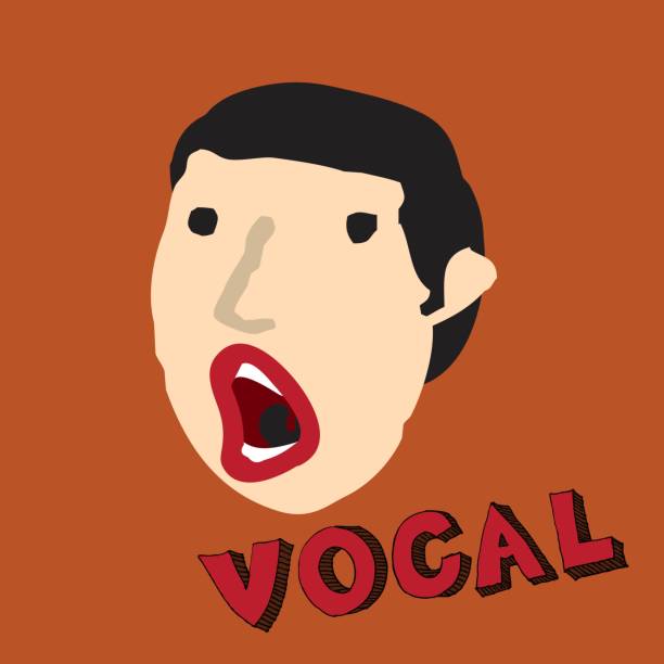 a songwriter. Pictures for use in invitation design, greeting cards, sales advertising, product printing, etc. korea singer stock illustrations