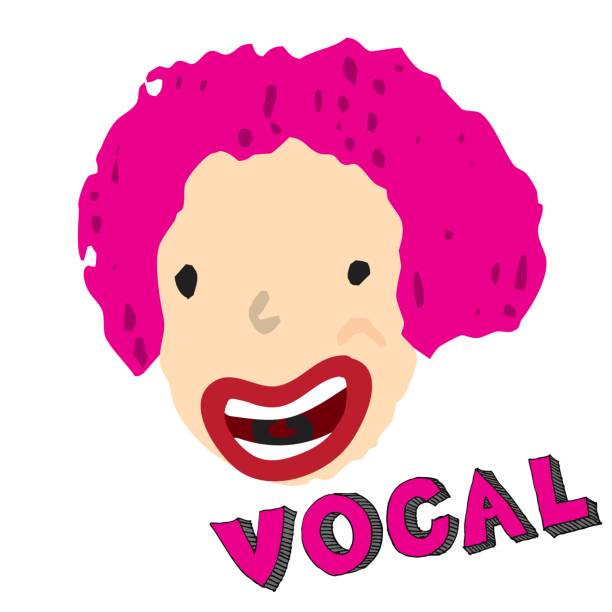 a songwriter. Pictures for use in invitation design, greeting cards, sales advertising, product printing, etc. korea singer stock illustrations