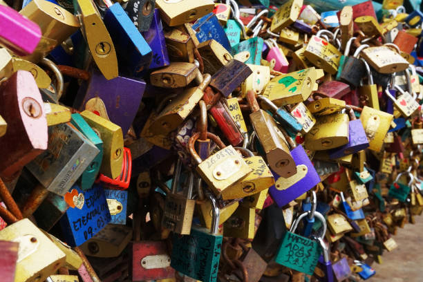 istock padlock texture as tourist vandalism 1188378808