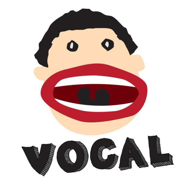 a songwriter. Pictures for use in invitation design, greeting cards, sales advertising, product printing, etc. korea singer stock illustrations