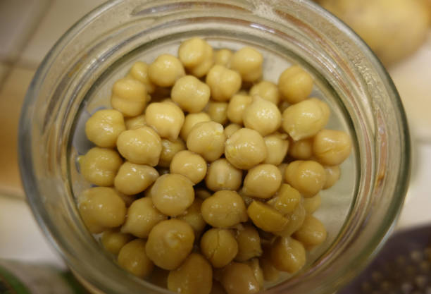 istock Chickpea Keeps in a glass jar  Cooked chickpeas 1188381053