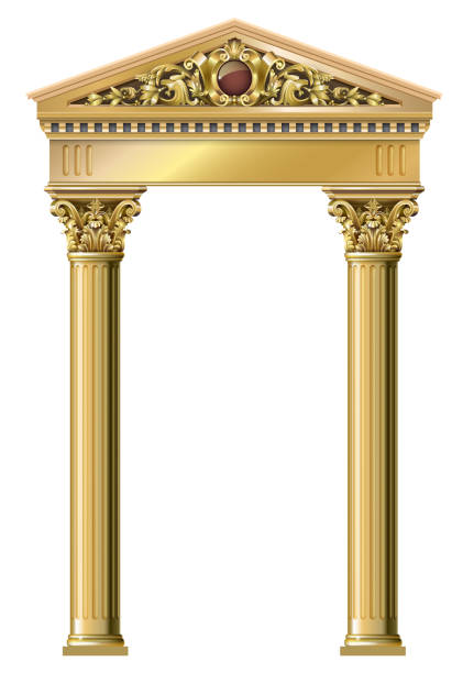 istock Golden vintage arch portal Baroque 1188384020