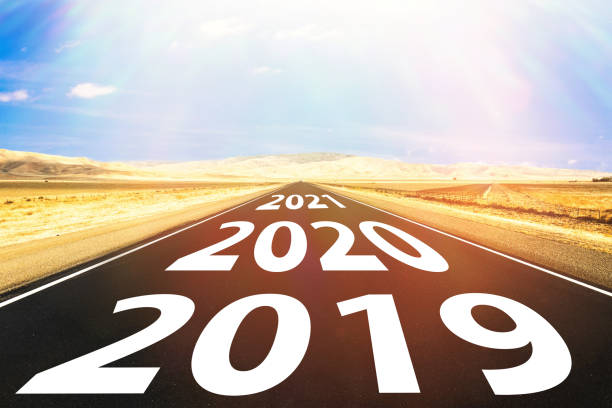 istock Empty asphalt road and New year 2019 concept 1188384079
