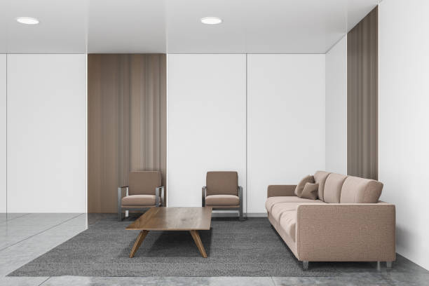 istock White and wooden office waiting room interior 1188384141