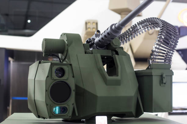 istock Side shot of an heavy machine gun. 1188385565