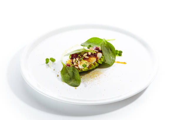 istock Avocado with Mozzarella Cream and Dried Tomato Jam 1188385623