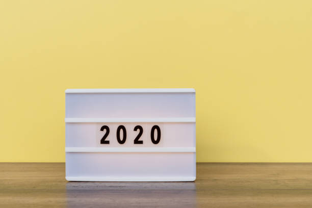 istock Number 2020 on light box, new year concept 1188387256
