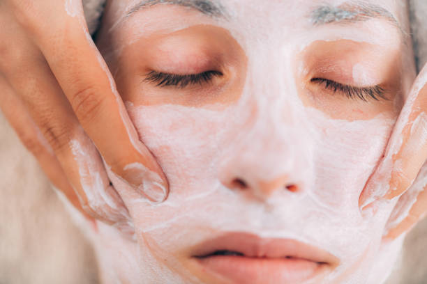 istock Jawline Skin Rejuvenating Face Mask Treatment 1188388842