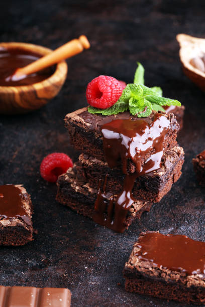 istock chocolate brownie cake dessert with raspberry and spices on a wooden background 1188392247