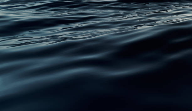 Abstract Dark Water Surface Abstract dark water surface. 3D illustration ripple water rippled lake stock pictures, royalty-free photos & images