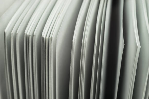 istock Close up beautiful white pages book background texture. Macro Photography view. 1188394024