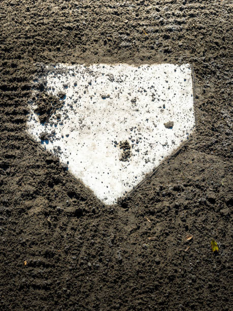 istock Baseball home plate with dirt on it 1188396579