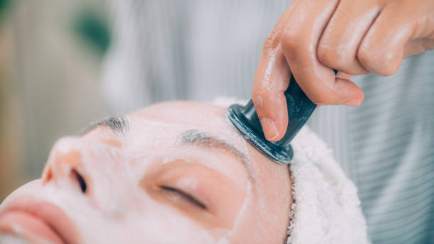 istock Ventosa Cupping Treatment for Strong Face Lifting 1188396726