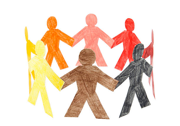 istock Circle of colourful people with clipping path 118839694