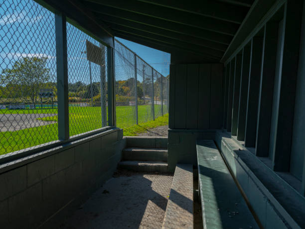 istock View of baseball field from inside dugout 1188397048