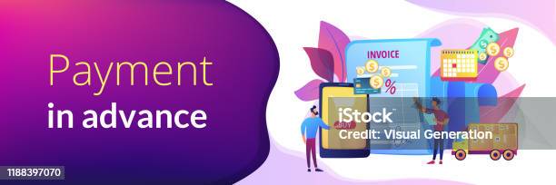 Prepayment Logo Prepayment Terms Concept Banner Header Stock Illustration - Download ...