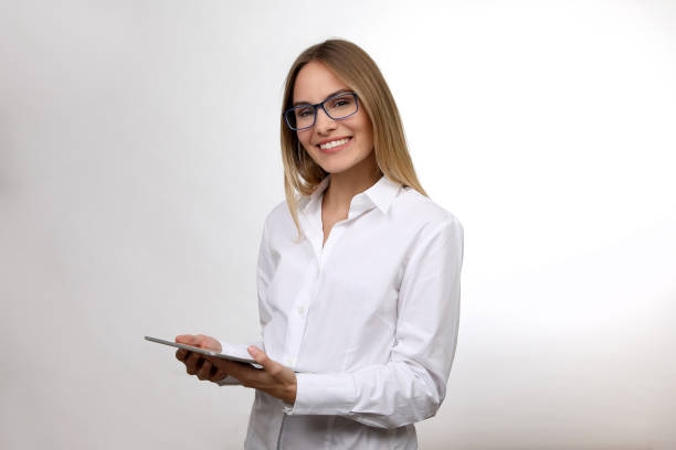 istock Pretty blonde woman in the studio 1188397139