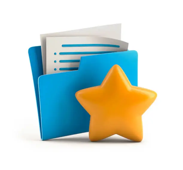 Photo of Blue Folder With Star
