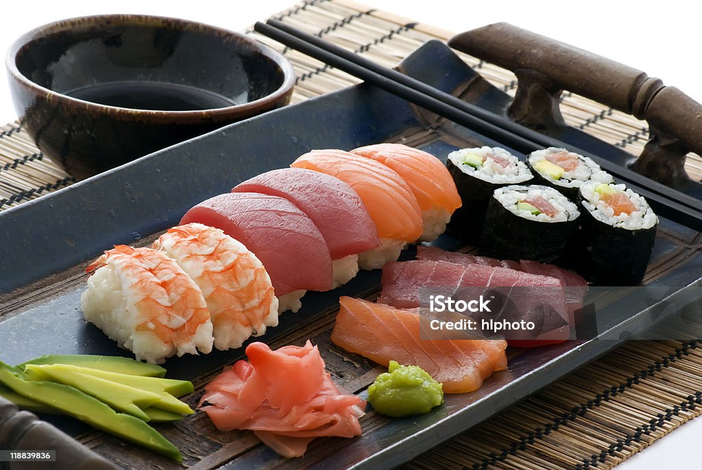 Piatto per Sushi - Foto stock royalty-free di Sushi