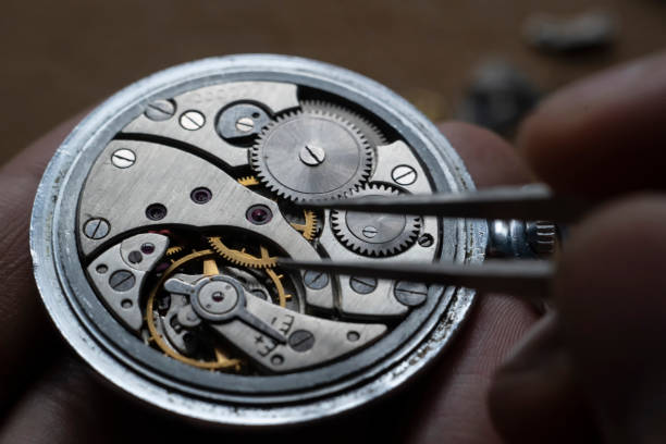 istock Mechanical watch repair, watchmaker's workshop 1188399629