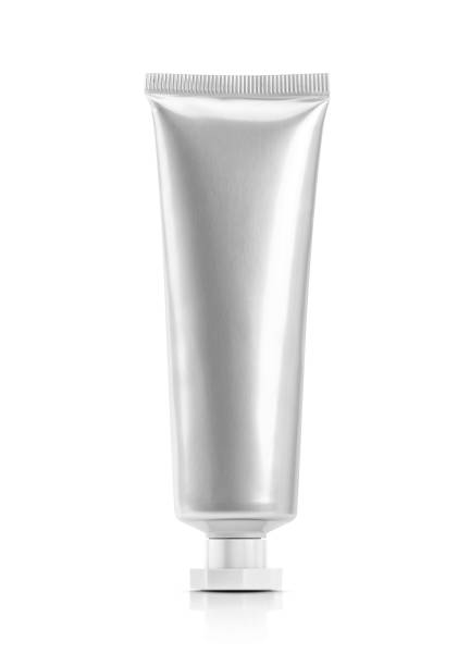 aluminum tube for toothpaste or cosmetic product design mock-up