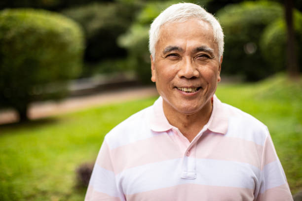 istock Senior Taiwanese man in public park 1188400453