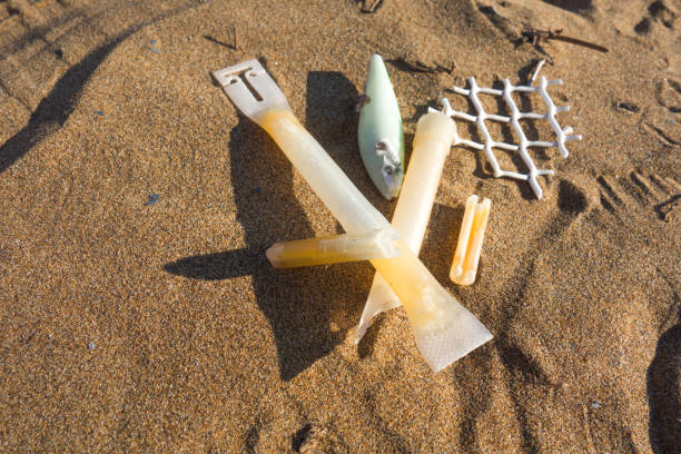 istock Plastic garbage abandoned by fishermen on the beach. 1188401807
