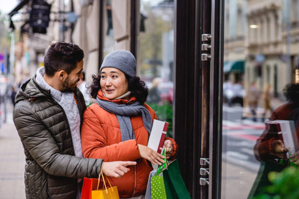 istock Young couple with Christmas presents 1188404485
