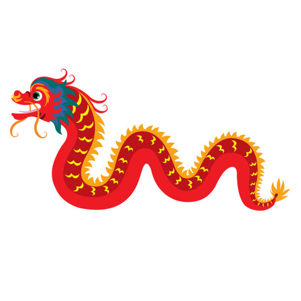 Red Chinese Dragon Stock Illustration - Download Image Now - Chinese  Dragon, Dragon, Cartoon - iStock